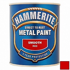 Эмаль по ржавчине Hammerite Smooth гладкая красная 2,5 л