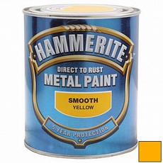 Эмаль по ржавчине Hammerite Smooth гладкая желтая 2,5 л